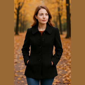 Sandro Lightweight Jacket Button Front Size Large Black